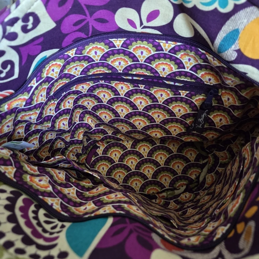 Vera Bradley Purple and Multicolor Shoulder Bag - Picture 4 of 8